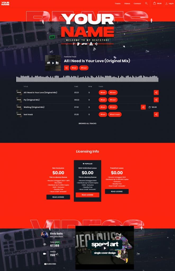 Beatstars Premade Best Beatstars Premade Layout Pro Pages