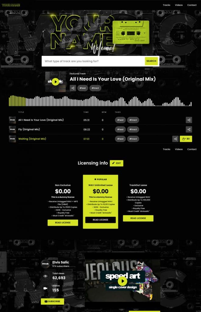 Beatstars Premade Best Beatstars Premade Layout Pro Pages