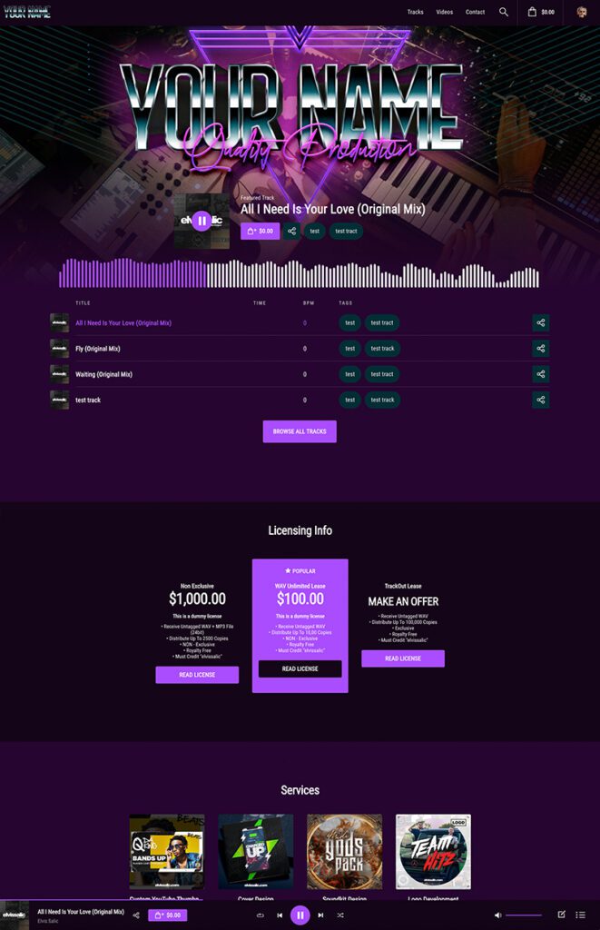 Beatstars Premade Best Beatstars Premade Layout Pro Pages