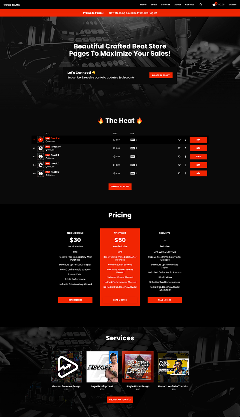 Red Astrum Soundee Premade | ElvisSalic.com, image size:800x1392